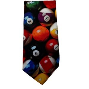 Vintage Ralph Marlin 1995 Billiards II Novelty Tie